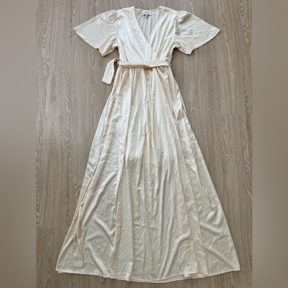 Pinkblush satin faux wrap maxi dress nwot - Picture 5 of 5